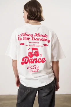DISCO ONLY 'Retro Dancing' Tee - White