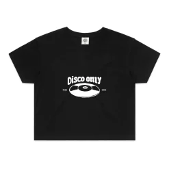 DISCO ONLY WMNS 'Mr Phomer' Cropped Tee - Black