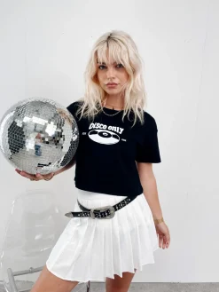 DISCO ONLY WMNS 'Mr Phomer' Cropped Tee - Black