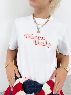 DISCO ONLY WMNS '70s' Heavy Tee - White