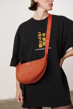 Essentials Oxford Nylon Cross Body Bag - Orange