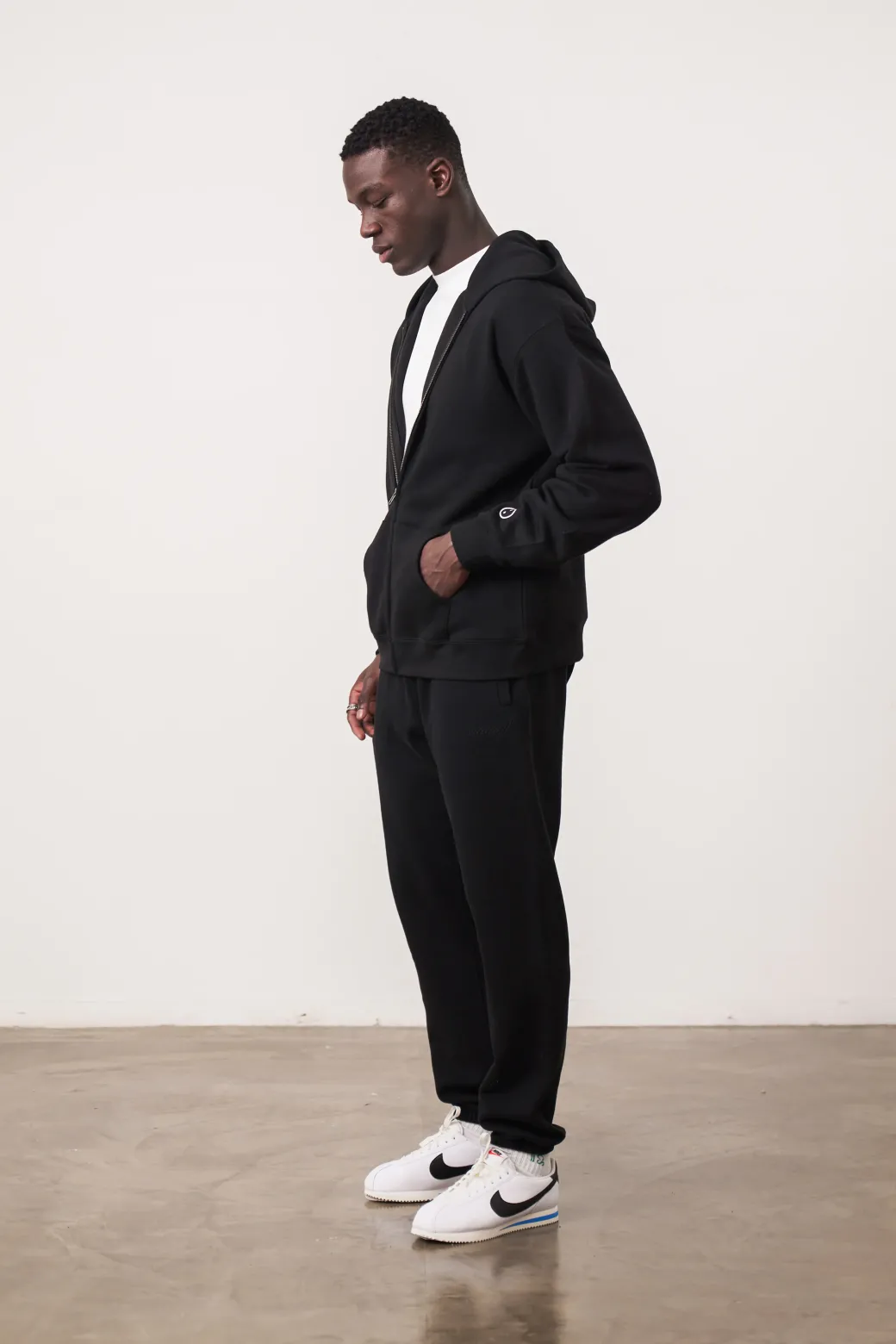 Essentials Premium Zip Up Hoodie - Black