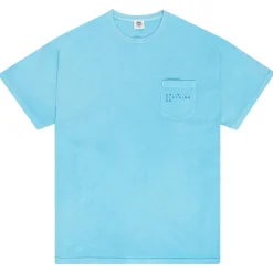 Essentials 'Sets' Vintage Washed Pocket Tee - Lagoon