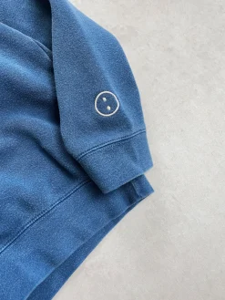 Essentials Vintage Washed 1/4 Zip Sweatshirt & Jogger Set - Navy