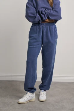 Essentials Vintage Washed 1/4 Zip Sweatshirt & Jogger Set - Navy