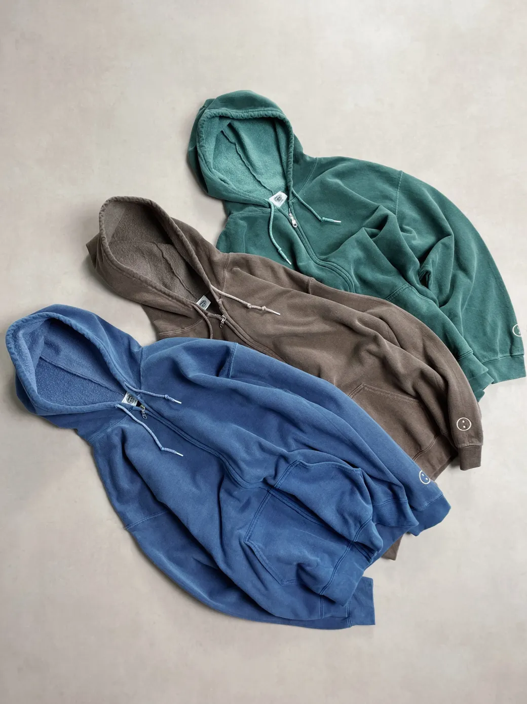 Essentials Vintage Washed Zip Up Hoodie - Cocoa