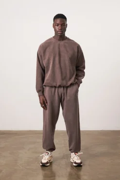 Essentials Vintage Washed Sweater - Cocoa