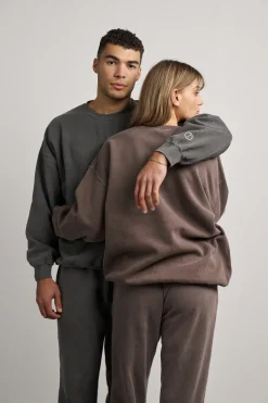 Essentials Vintage Washed Sweater - Cocoa
