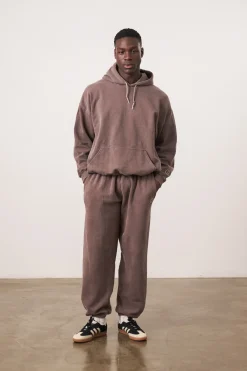 Essentials Vintage Washed Hoodie & Jogger Set - Cocoa