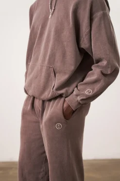 Essentials Vintage Washed Hoodie & Jogger Set - Cocoa