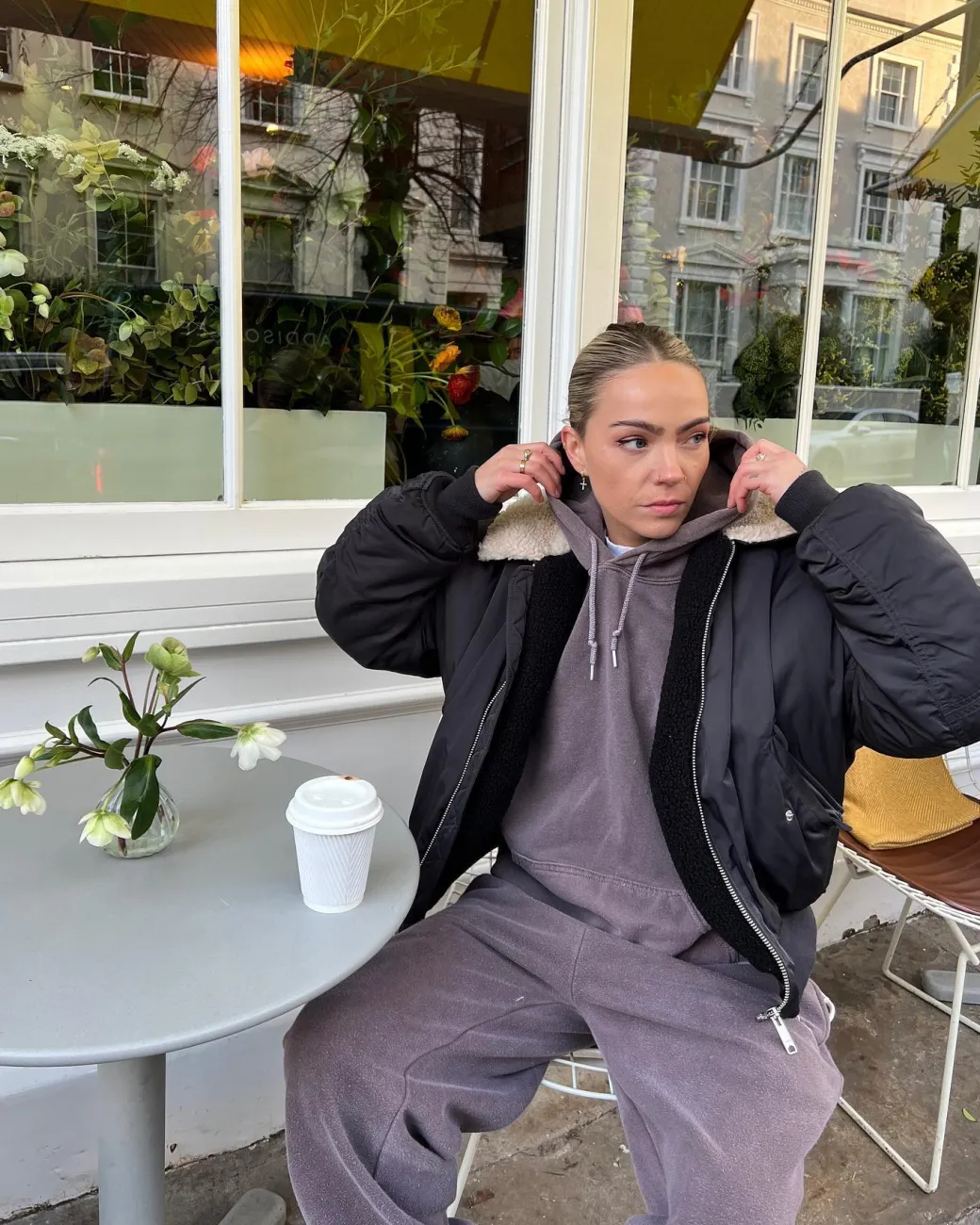 Essentials Vintage Washed Hoodie & Jogger Set - Cocoa