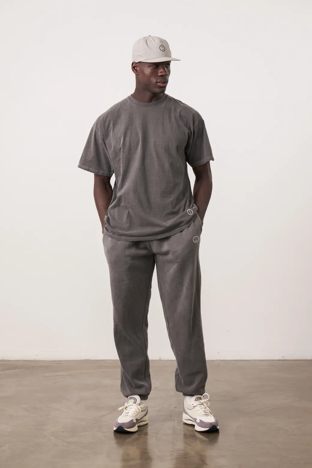 Essentials Vintage Washed Joggers - Charcoal