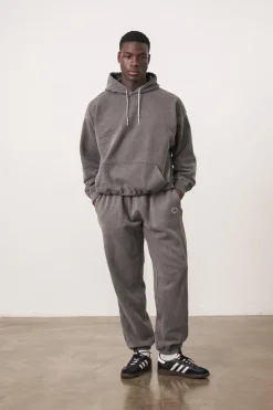 Essentials Vintage Washed Hoodie - Charcoal