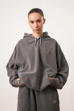 Essentials Vintage Washed Hoodie - Charcoal