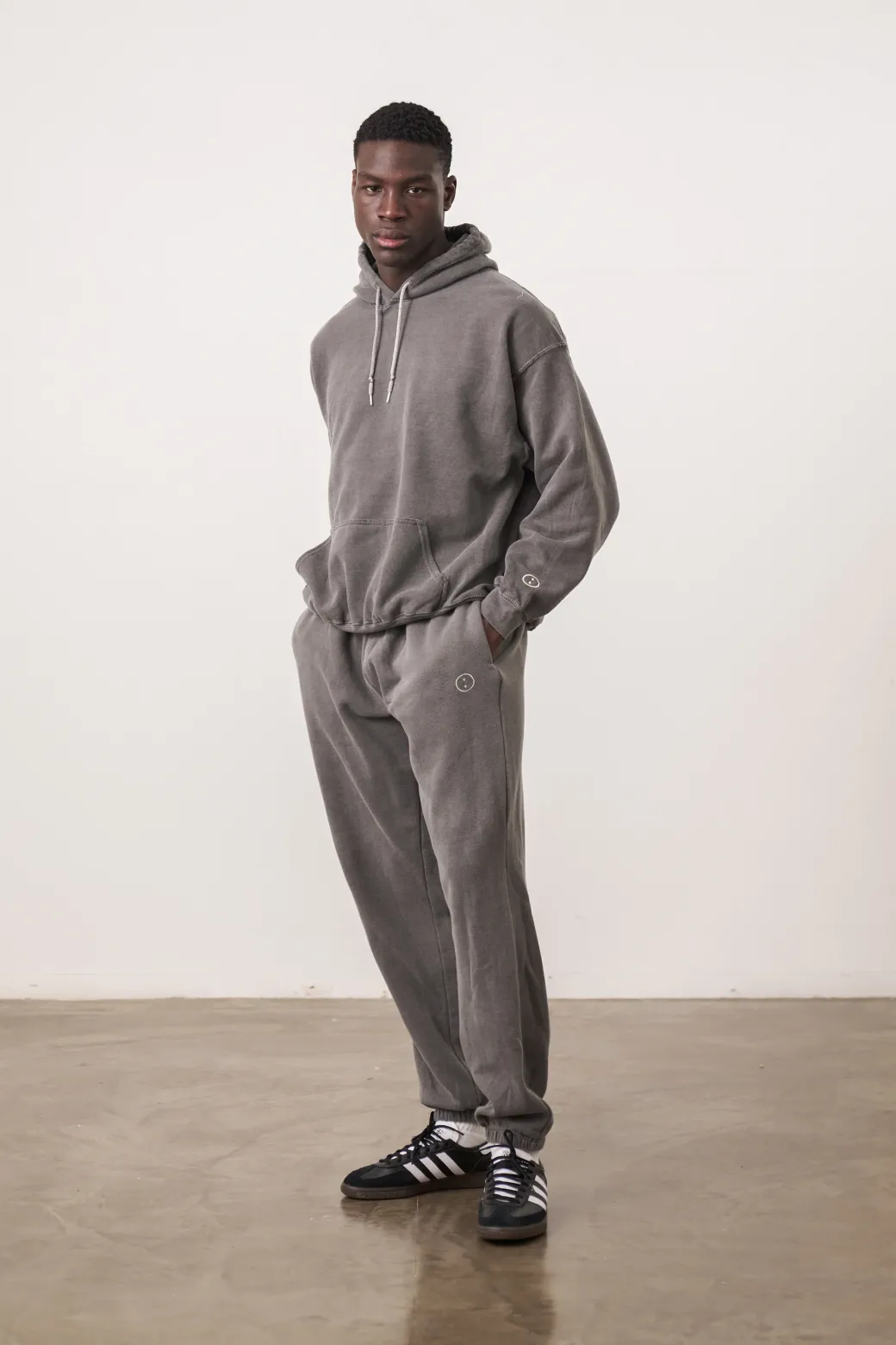 Essentials Vintage Washed Hoodie - Charcoal