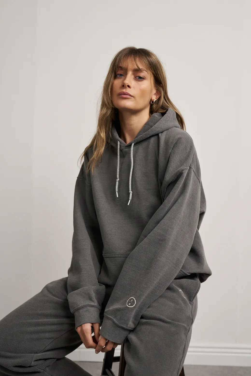 Essentials Vintage Washed Hoodie - Charcoal