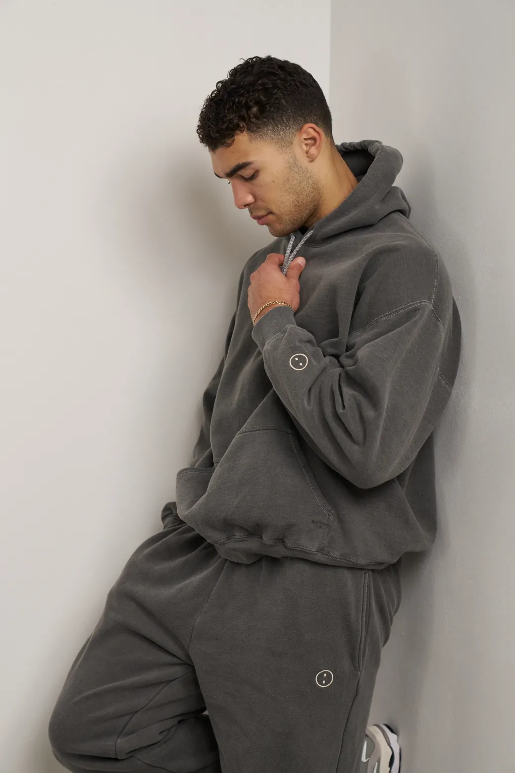 Essentials Vintage Washed Hoodie - Charcoal