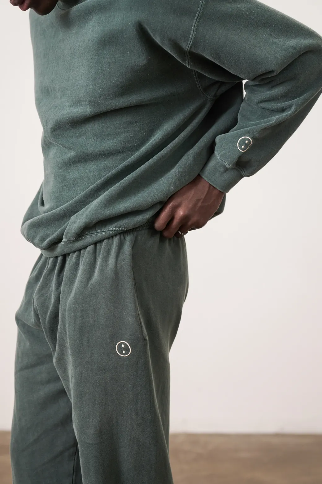 Essentials Vintage Washed Joggers - Forest
