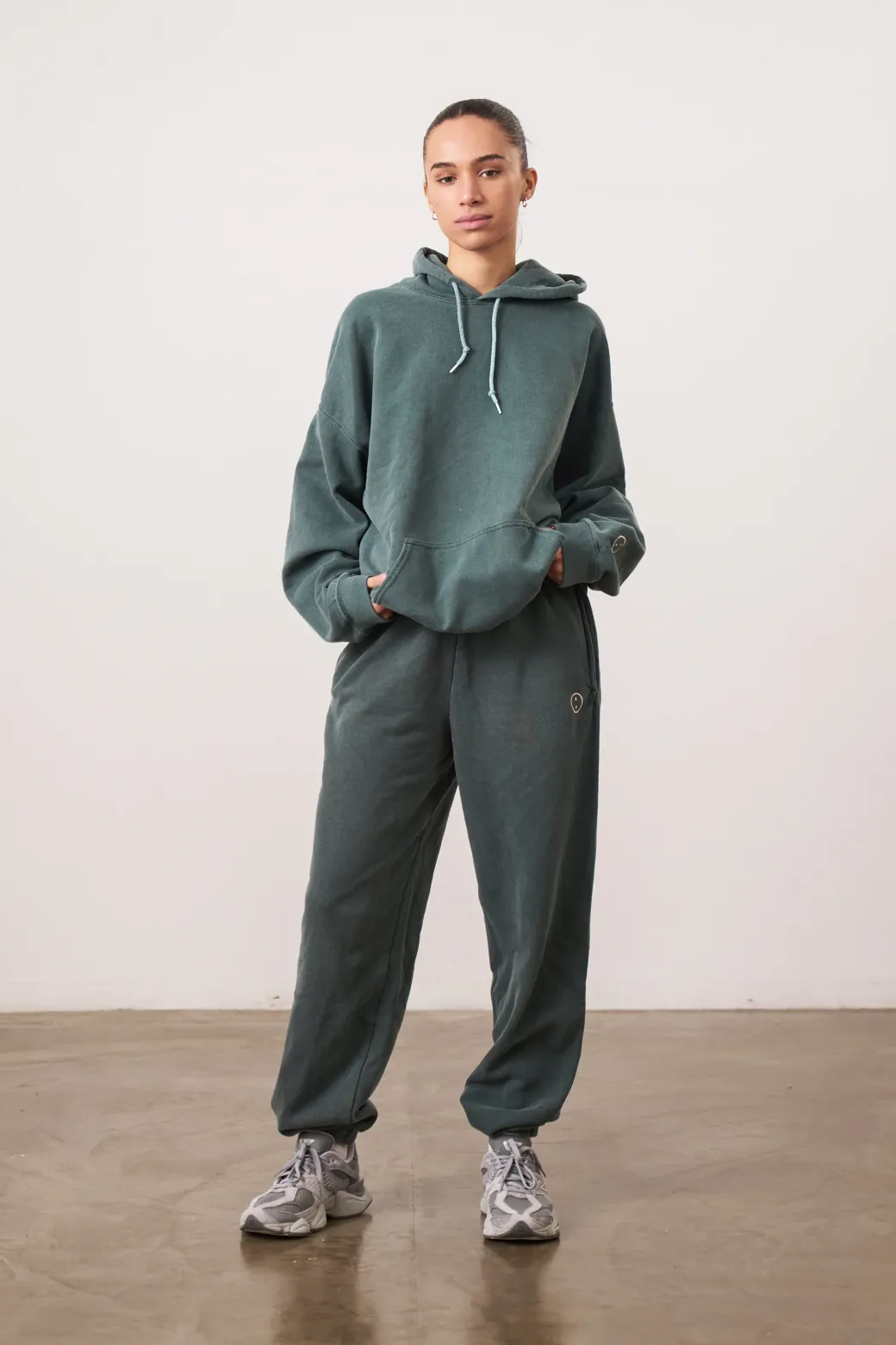 Essentials Vintage Washed Joggers - Forest