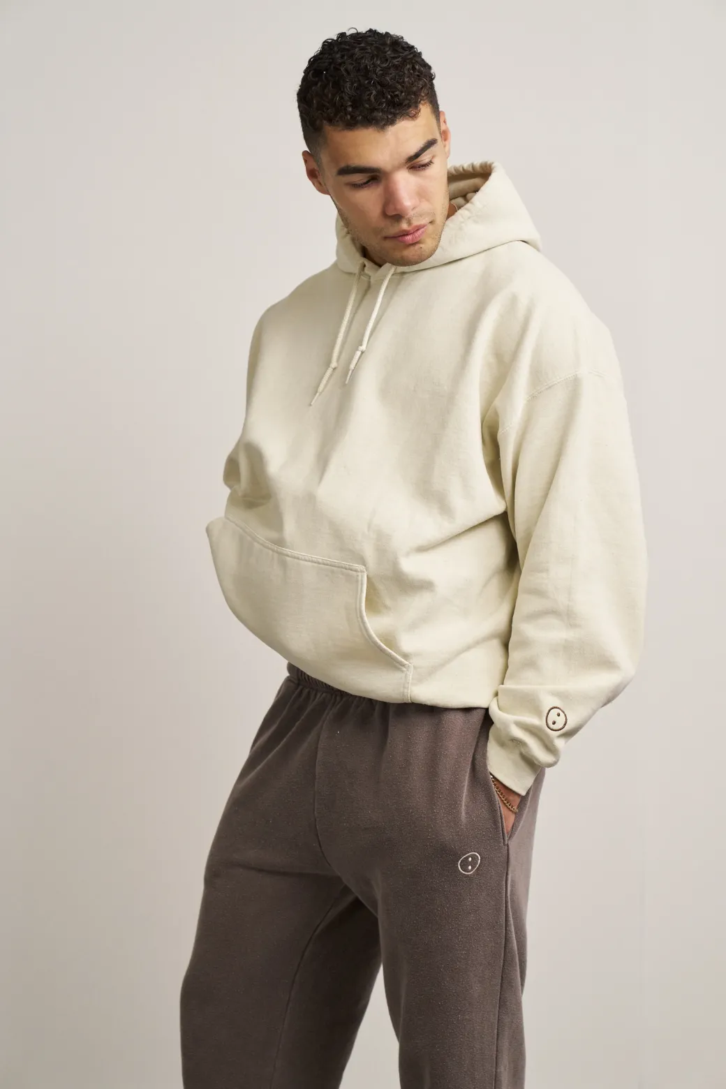 Essentials Vintage Washed Hoodie - Ivory