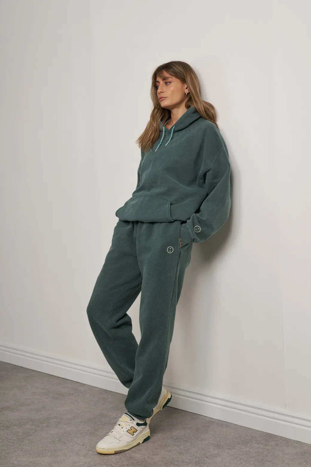 Essentials Vintage Washed Hoodie & Jogger Set - Forest