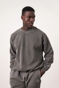 Essentials Vintage Washed Sweater - Charcoal