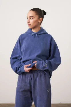 Essentials Vintage Washed Hoodie - Navy