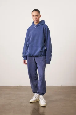 Essentials Vintage Washed Hoodie - Navy
