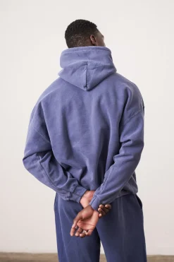 Essentials Vintage Washed Hoodie - Navy