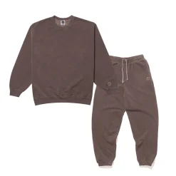 Essentials Vintage Washed Sweater & Jogger Set - Cocoa