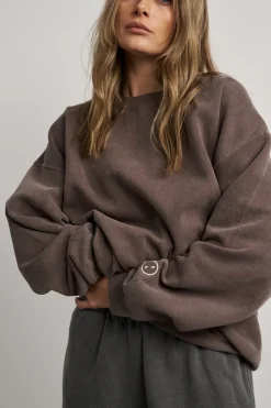 Essentials Vintage Washed Sweater & Jogger Set - Cocoa