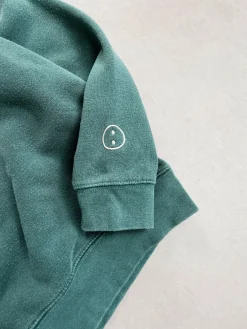 Essentials Vintage Washed 1/4 Zip Sweatshirt & Jogger Set - Forest