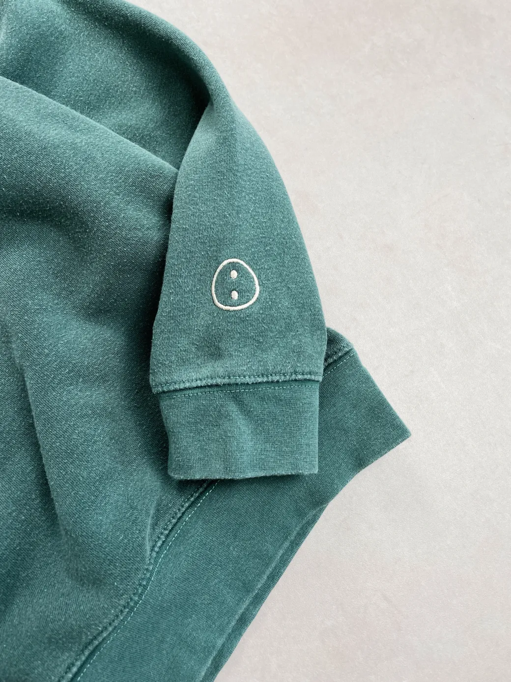 Essentials Vintage Washed 1/4 Zip Sweatshirt & Jogger Set - Forest