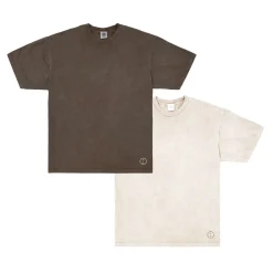 Essentials Vintage Washed Tee Twinpack - Cocoa/Ivory