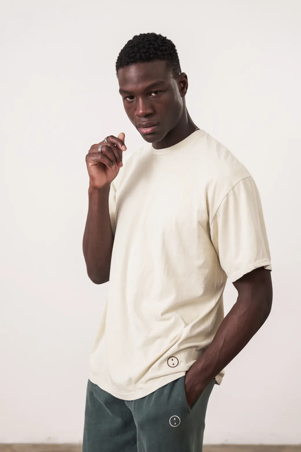 Essentials Vintage Washed Tee - Ivory