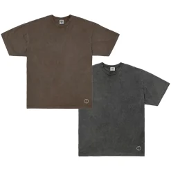 Essentials Vintage Washed Tees Twinpack - Cocoa/Charcoal