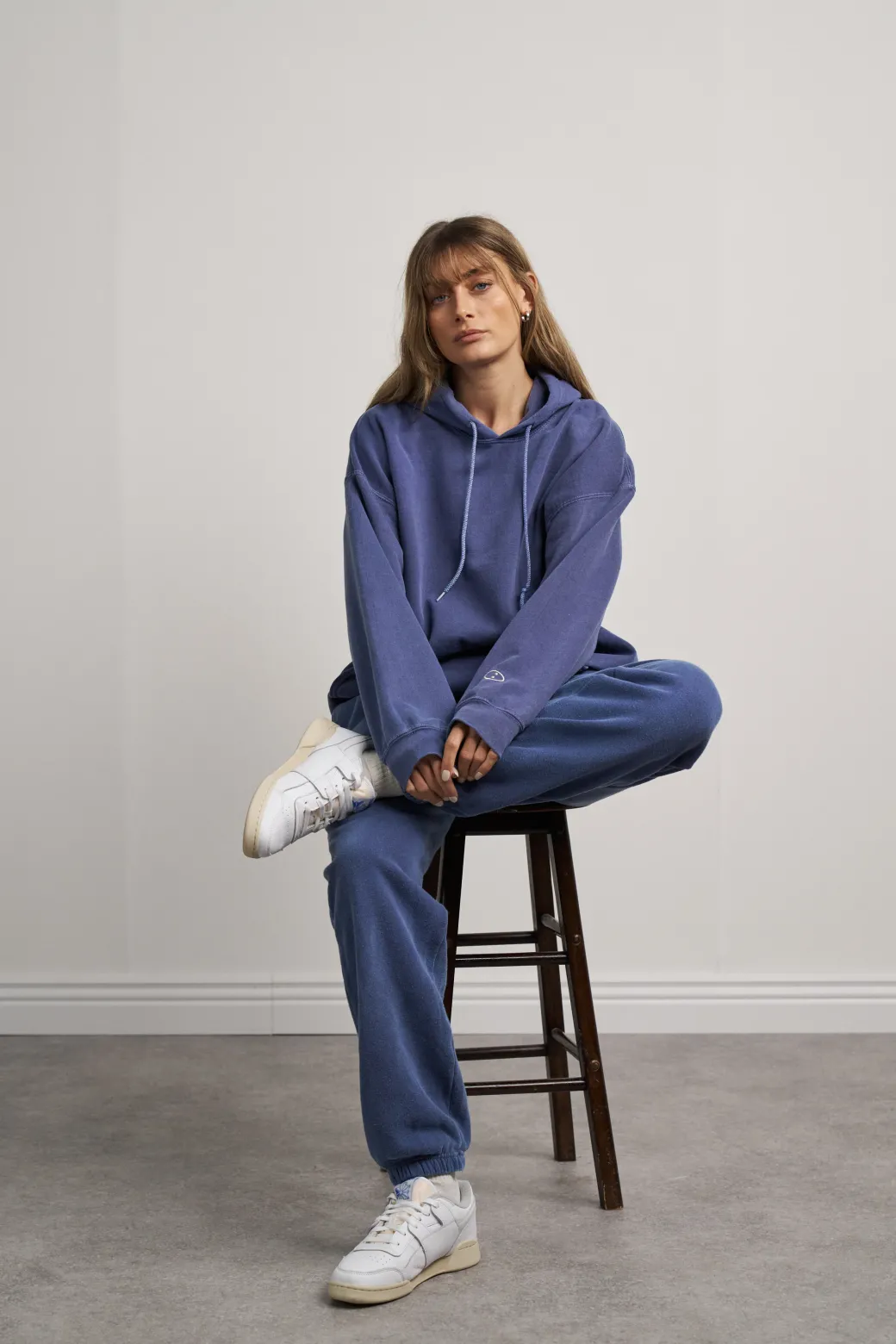 Essentials Vintage Washed Hoodie & Jogger Set - Navy