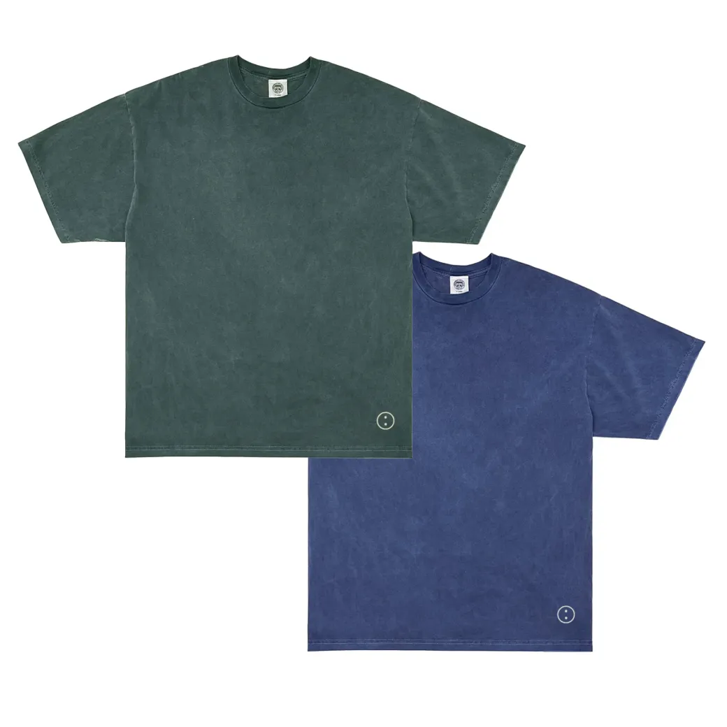 Essentials Vintage Washed Tees Twinpack - Forest/Navy