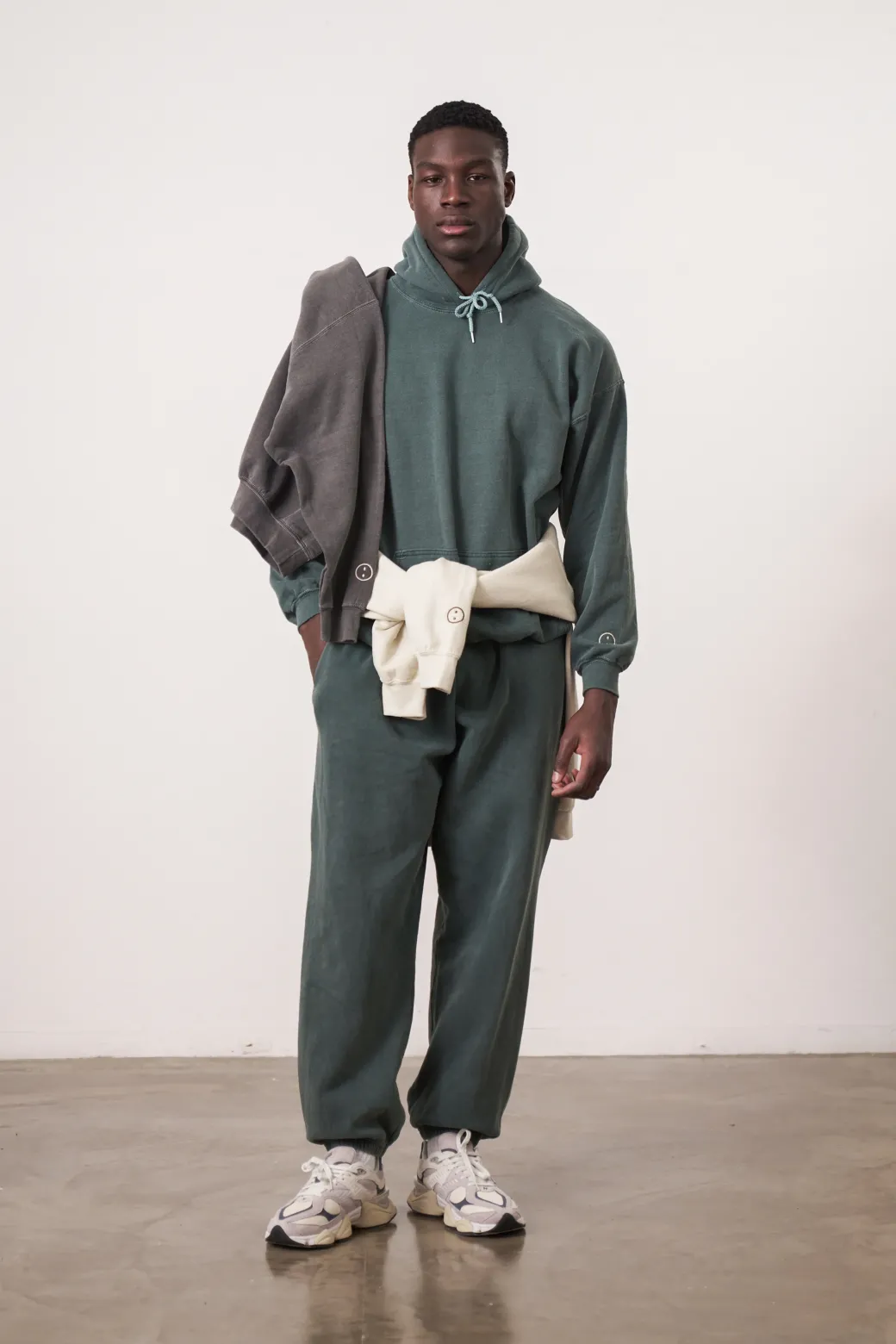 Essentials Vintage Washed Hoodie - Forest