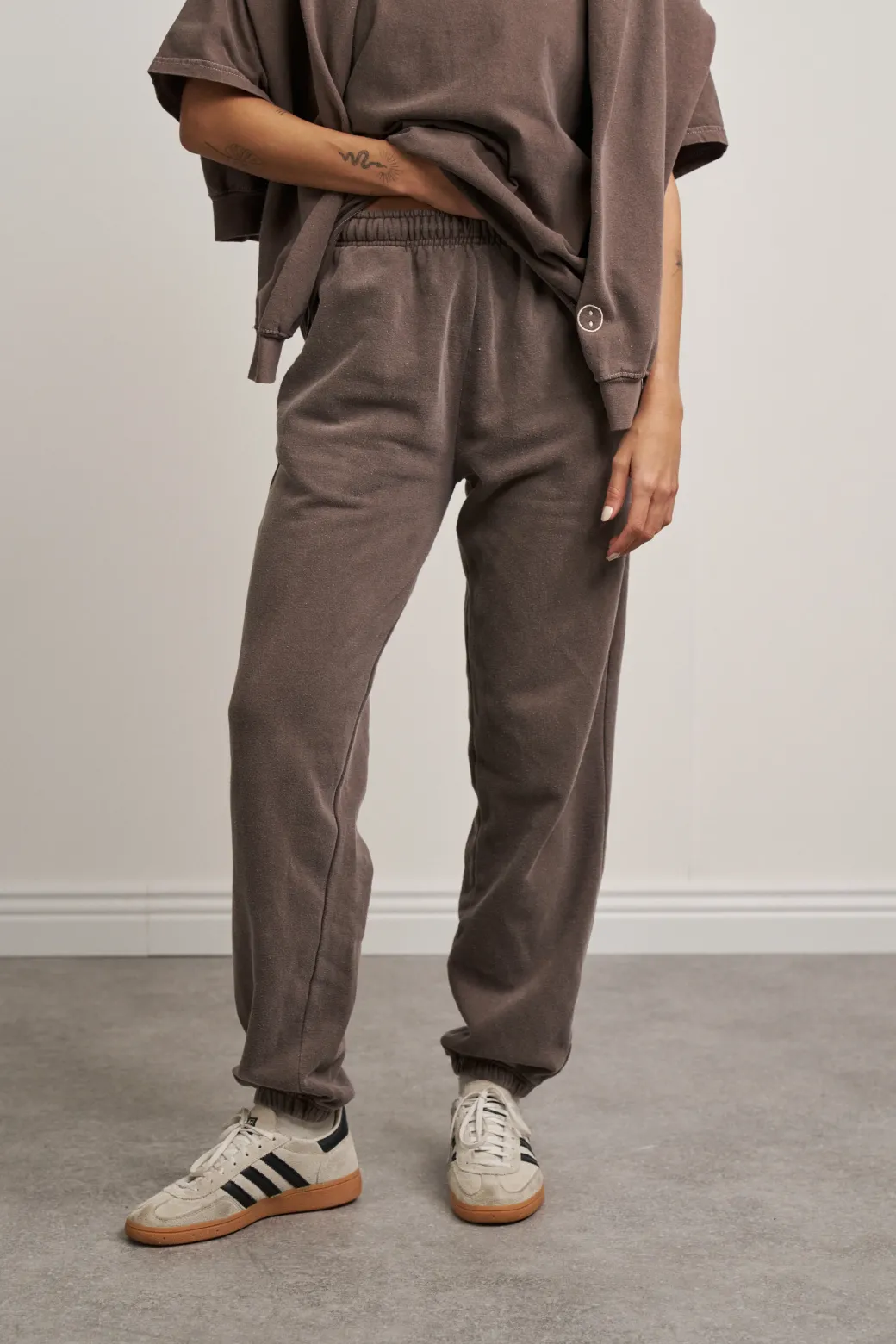 Essentials Vintage Washed Joggers - Cocoa