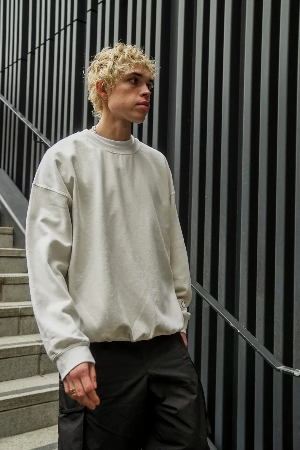 Essentials Vintage Washed Sweater - Ivory