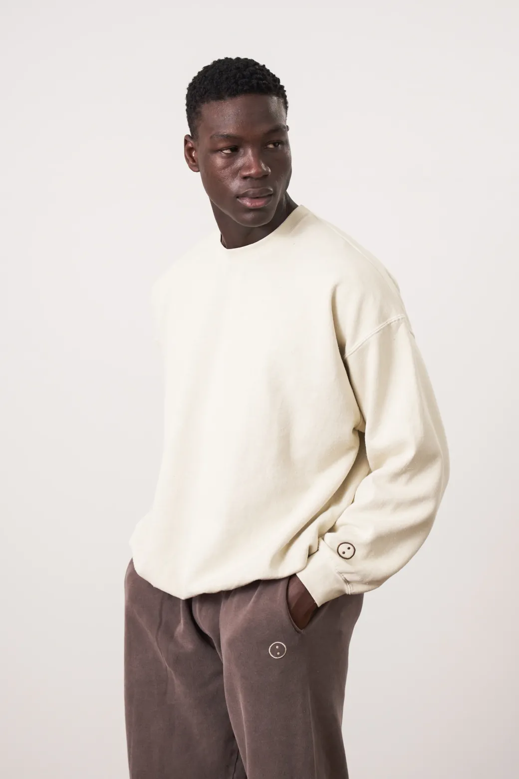 Essentials Vintage Washed Sweater - Ivory