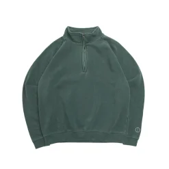 Essentials Vintage Washed 1/4 Zip Sweatshirt - Forest