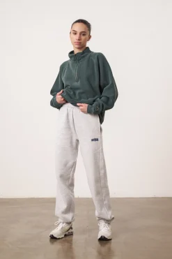Essentials Vintage Washed 1/4 Zip Sweatshirt - Forest