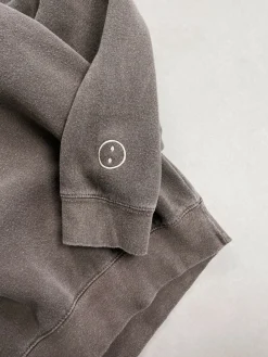 Essentials Vintage Washed 1/4 Zip Sweatshirt & Jogger Set - Cocoa