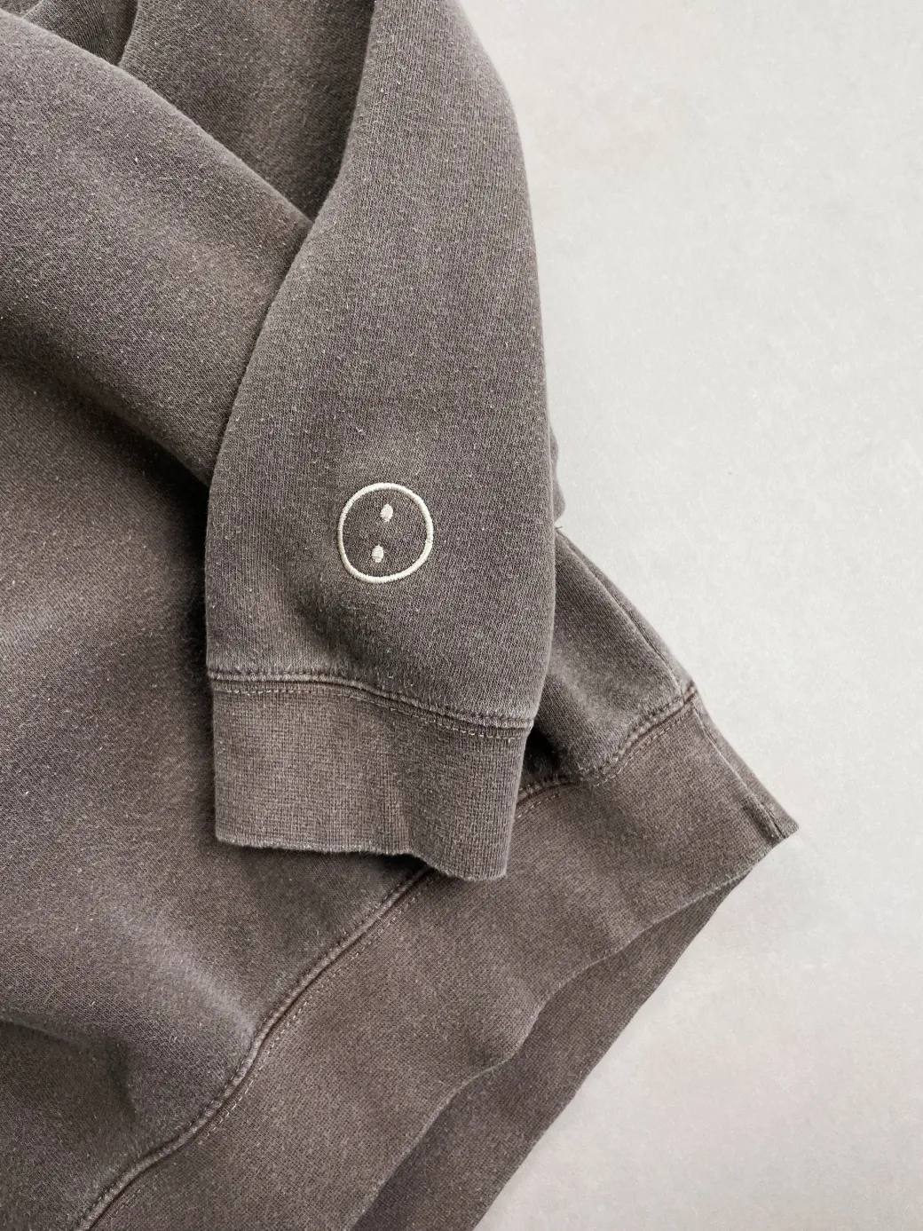 Essentials Vintage Washed 1/4 Zip Sweatshirt & Jogger Set - Cocoa