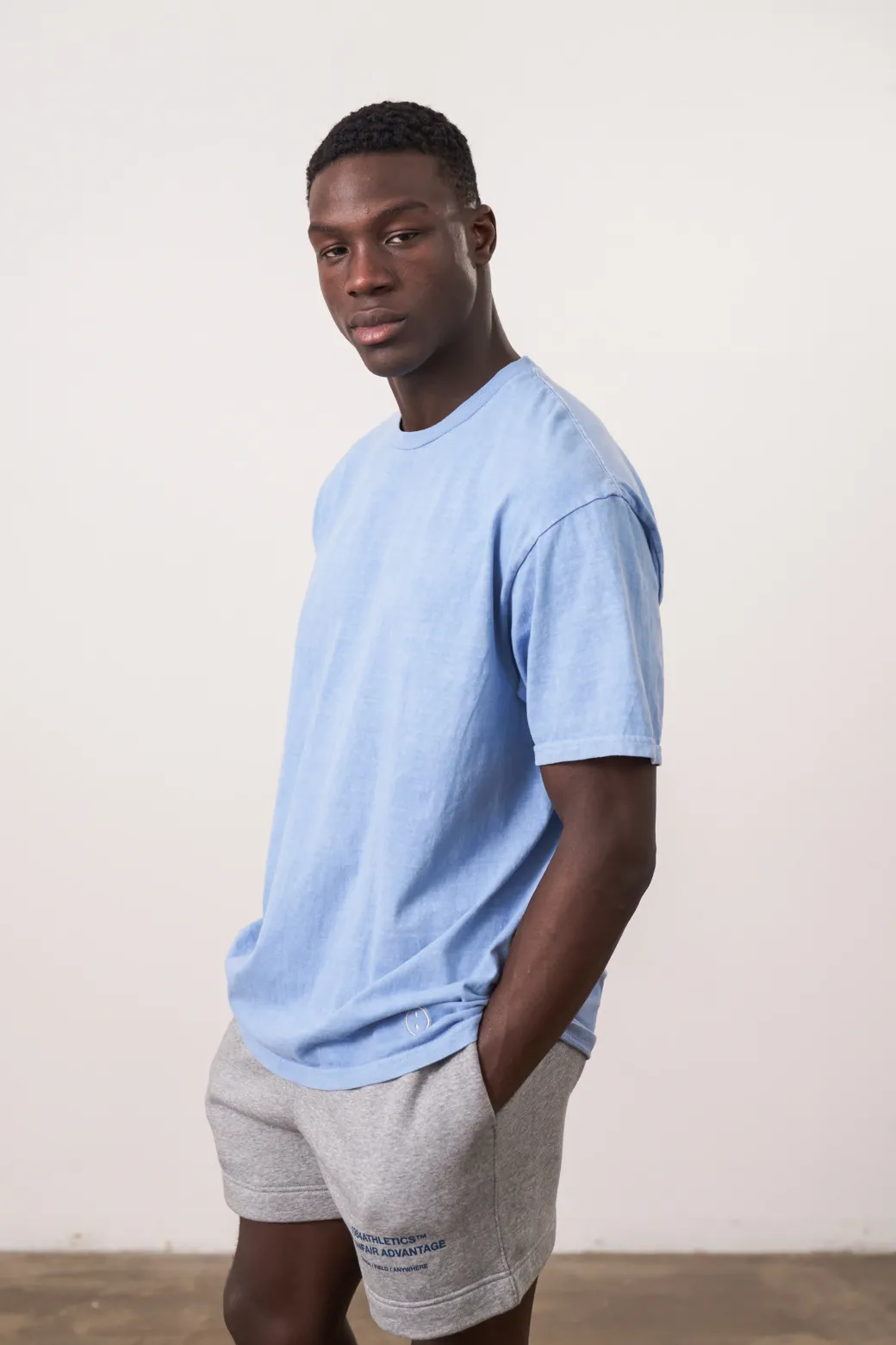 Essentials Vintage Washed Tee - Powder Blue