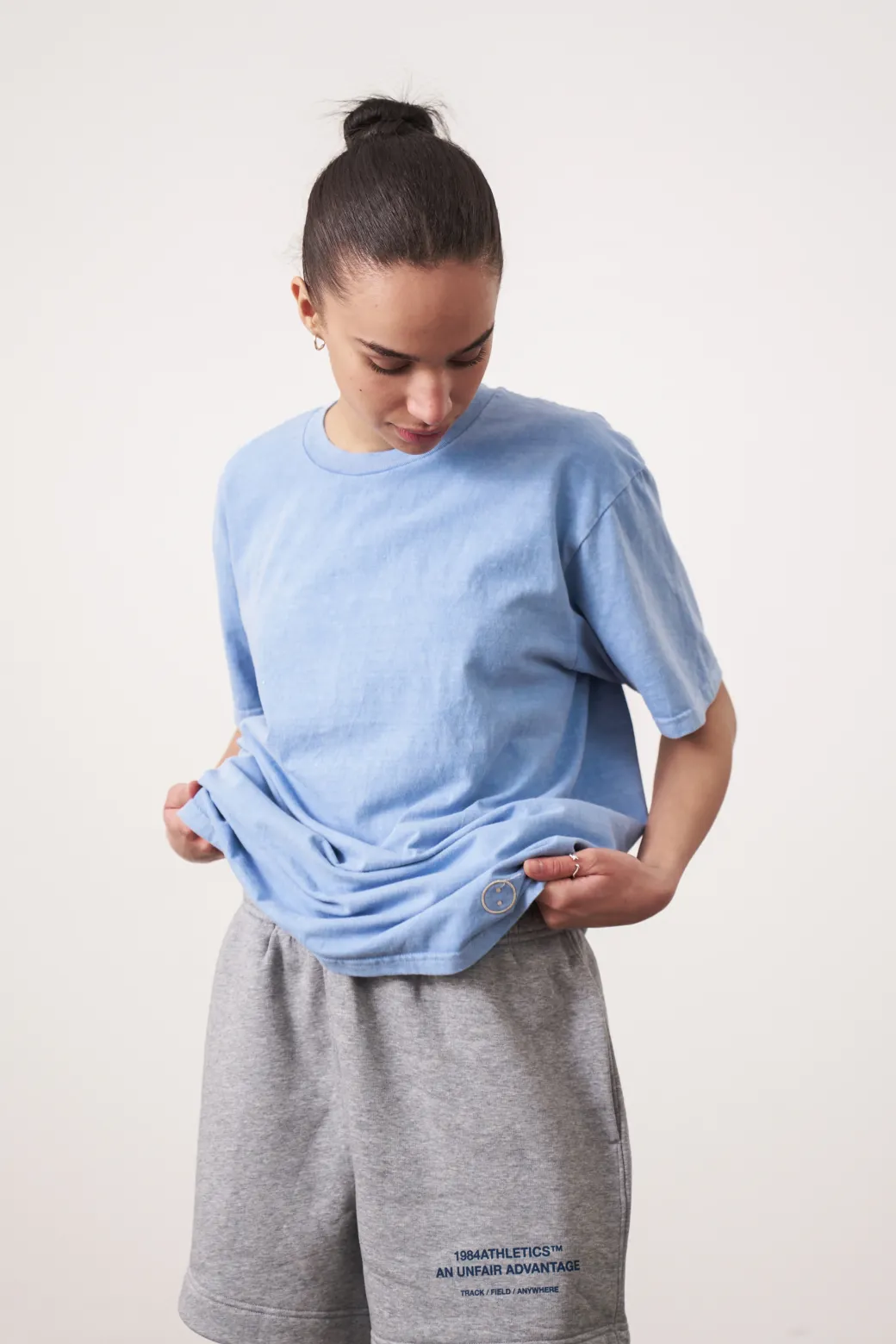 Essentials Vintage Washed Tee - Powder Blue