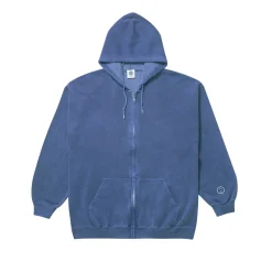 Essentials Vintage Washed Zip Up Hoodie - Navy