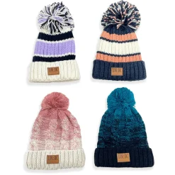Essentials Winter Cable Bobble Hat Beanies